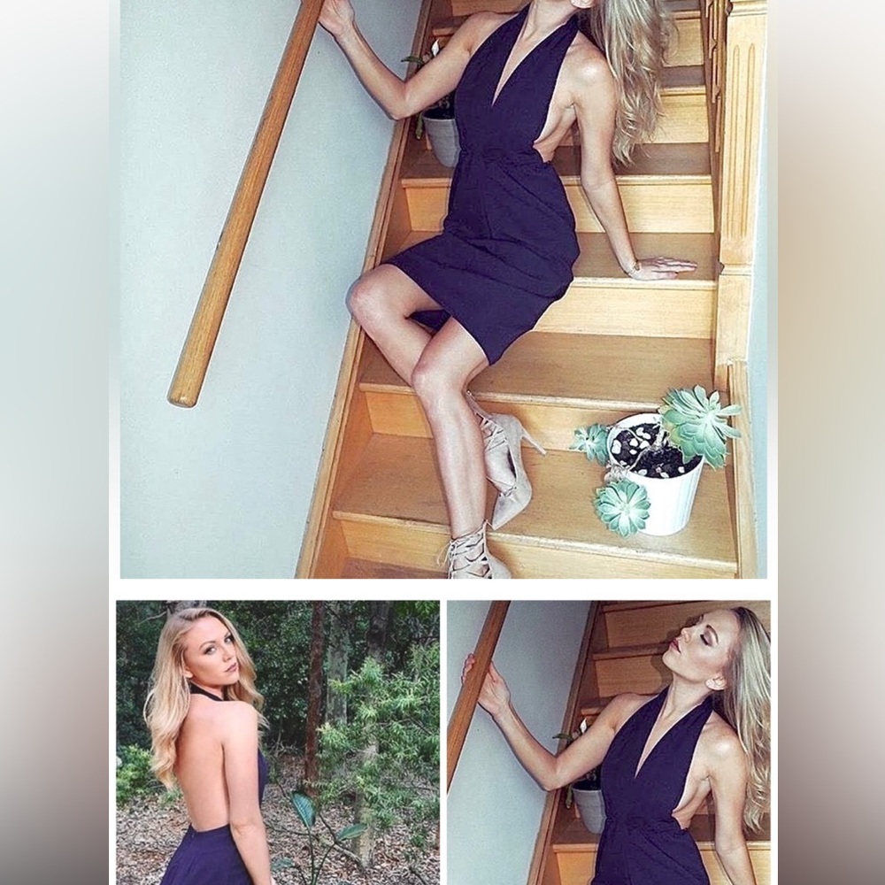 Morrisday “Darling Heart” Halter Dress in Deep Purple